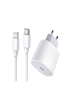 Chargeur INKAX TYPEC 20W AVEC CABLE TYPE-C VERS LIGHTNING - Blanc
