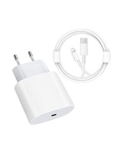 Chargeur IPhone TRAXDATA M04 PD 20W + Câble Type-C Vers Lightning - Blanc
