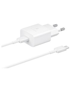 Chargeur SAMSUNG 15W + Câble USB-C - Blanc