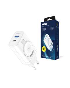 Chargeur secteur 2en1 33W avec 2 ports Ibustif Hardy - Blanc