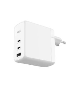 Chargeur KSIX 100W GaN 3 Ports USB-C/USB-A - Blanc