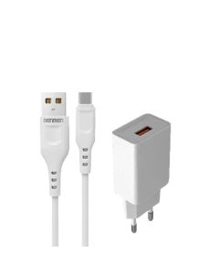Chargeur Mural DENMEN DC01T 2.4A + Câble Type-C Haute Performance