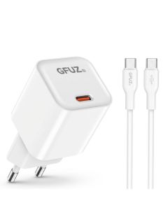 Chargeur Smartphone GFUZ 20W avec Câble Type-C Blanc