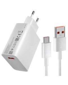 Chargeur Smartphone GFUZ PG-A01 USB-A avec Câble Type-C - Blanc