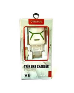 Chargeur V8 3,1A 3 Ports De Charge - Vert