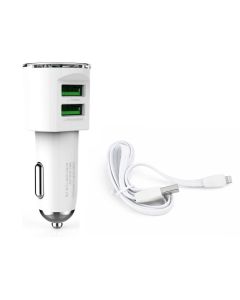Chargeur Voiture LDNIO DL-C29 Double USB 3.4A + Câble Lightning