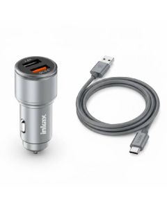 Chargeur Voiture INKAX CA27 Avec Câble Type-C  30 Watts - Silver
