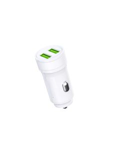 Chargeur Allume-Cigare VDENMENV DZ17 Double USB - Blanc Compact