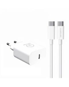Chargeur WUW T81 USB-C 20W avec Câble Type-C - Blanc