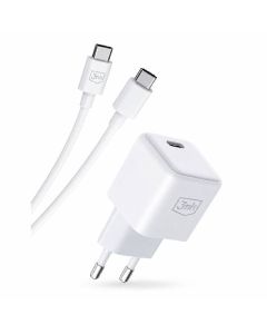 Chargeur Secteur 3MK 25W 5903108561945 avec Câble USB-C 1m