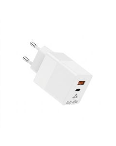 Chargeur Secteur SBOX 45W USB-A et USB-C Blanc