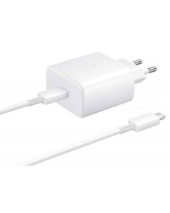 Chargeur TREQA CH-9041 USB-C Vers USB-C 45W - Blanc