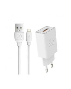 Chargeur WUW T47 2.1A Lighting - Blanc