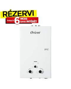 Chauffe Bain ORIENT 10 Litres Gaz Bouteille - Blanc
