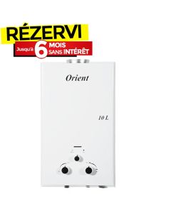 Chauffe Bain ORIENT 10 Litres Gaz Naturel - Blanc