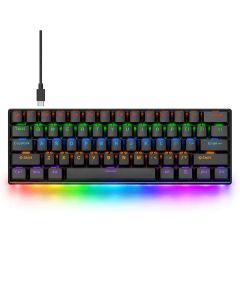 Clavier Gamer Mécanique T-WOLF T60 Noir 63 Touches RVB