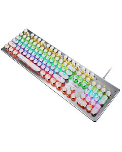 Clavier Gamer Mécanique T-WOLF Filaire T75 RGB - Blanc