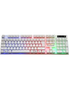 Clavier Gamer Sans Fil Semi Mécanique  K6 QWERTY - Blanc