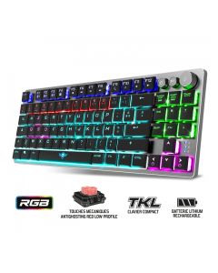 Clavier Gamer Sans Fil SPIRIT OF GAMER XK1300RF RGB - Noir