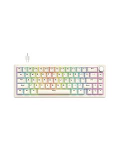 Clavier Gamer Mécanique FANTECH Atom X66 65% 66 Touches Blanc