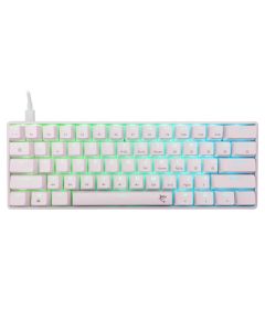 Clavier Gamer WHITE SHARK SHINOBI 2 61/62 Touches RGB Blanc