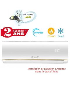 Climatiseur BRANDT Inverter 12000 BTU Chaud/Froid BTS12TIQC