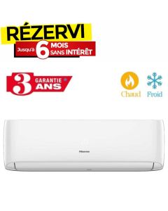 Climatiseur HISENSE  Tropicalisé  12000 BTU Chaud/Froid - Garantie 3ans