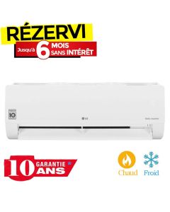 Climatiseur LG 24000 BTU Inverter Dualcool E Look Chaud Froid - Blanc