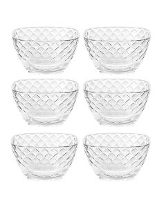 Coffret 6 Bols VIDIVI En Verre Campiello 14 x 14 cm