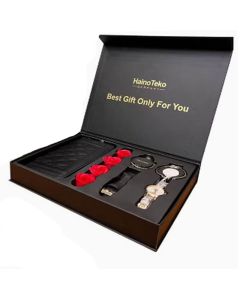Coffret HAINO TEKO 2 Montres Connectées GP15 + Bracelet + Portefeuille - Noir