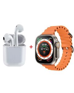 Coffret Montre Connectée W26 Ultra Max + Airpods - Orange