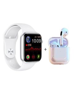 Coffret W26 PRO MAX Série 8 Montre Connectée + Airpods - Blanc