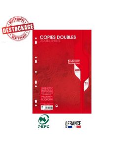 Copies Double CALLIGRAPHE Perforées Seyès 200 Pages A4 70G