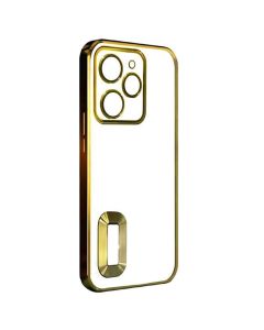 Coque Transparent Pour Smartphone INFINIX HOT 40I Avec Contour Gold