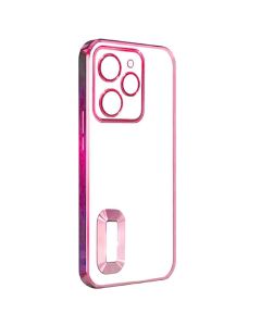 Coque Transparent Pour Smartphone INFINIX HOT 40I Avec Contour Rose