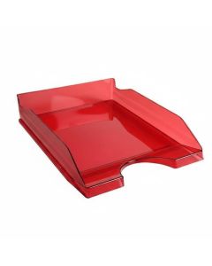 Corbeille à Courrier FAPI 935305 Pleine Transparent - Rouge