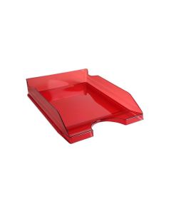 Corbeille à Courrier FAPI Pleine Translucide - Rouge