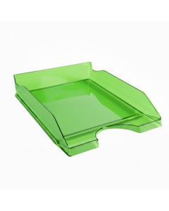 Corbeille à Courrier FAPI Polystyrène Transparent- Vert FLUO(931901)