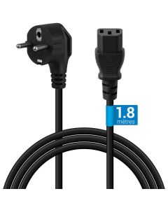 Cordon D'alimentation AC CE Male / IEC C13 180 Cm