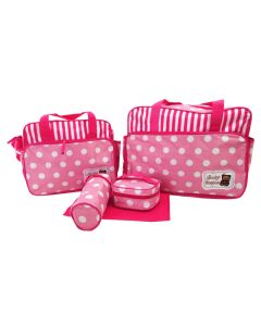 Sac Maman BABY KINGDOM 5 Pièces - Rose