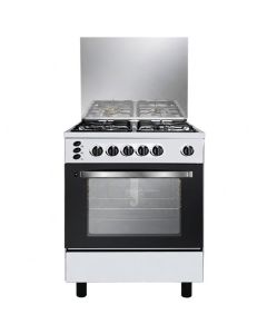 Cuisinière 80cm Inox – Minuterie Mécanique & Porte Double Vitre