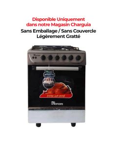 Cuisinière Unionaire 4 Feux 60cm Inox avec Tourne-Broche