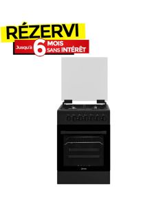 Cuisinière VEDETTE VGE6241BMA 4 Feux 60cm - Noir