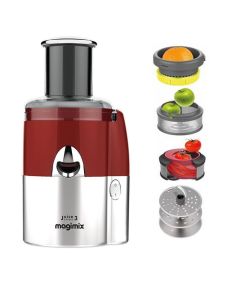 Centrifugeuse MAGIMIX 400W 18084F - Rouge & Chrome