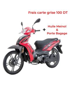 Cyclomoteur ZIMOTA TARGET 124 cc - Rouge Bordeaux