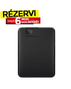 Disque Dur Externe WESTERN DIGITAL Elements Portable 4To USB 3.2 - Noir