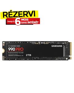Disque Dur Interne SAMSUNG SSD 990 Pro 2To NVMe M.2 PCIe 4.0