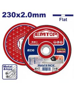 Disque à Tronçonner EMTOP EACD202303 - 230x2 mm Métal et Inox