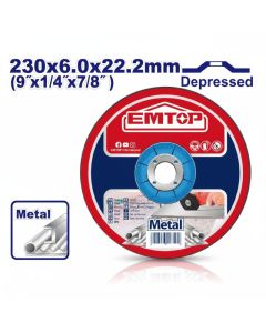 Disque à Tronçonner EMTOP EACD602301 -230x6 mm Métal et Inox