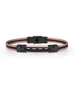 Bracelet Homme DANIEL KLEIN - Rose Gold & Noir (DKJ-4-2095-4) 